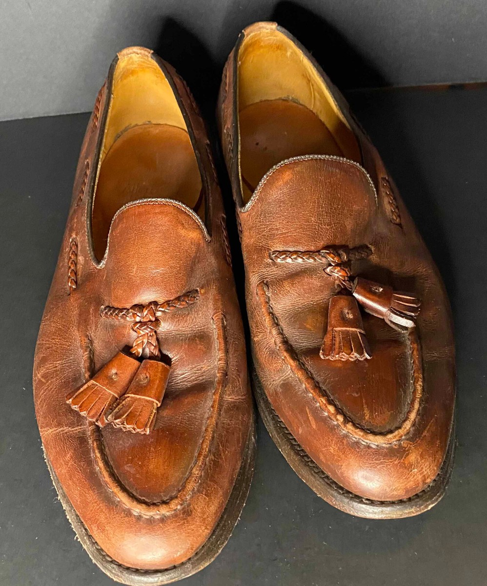 Allen Edmonds Brookwood Brown Tassel Loafers Mens 8 USA  display picture 2