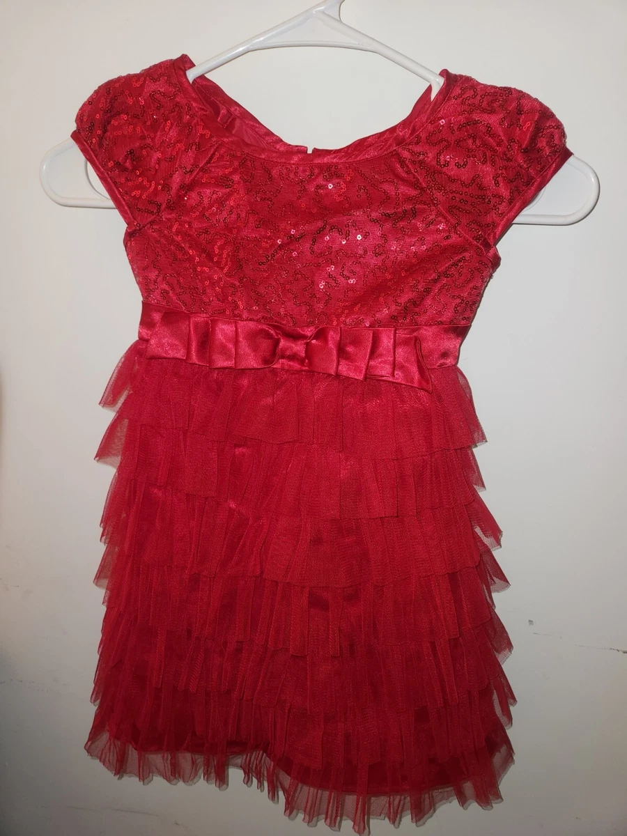 jona michelle holiday dress red Jona Mitchelle Red Velvet Christmas Party Dress 3T