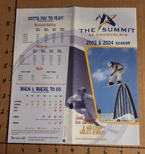 2003/04 THE SUMMIT AT SNOQUALMIE SKI AREA BROCHURE W/ TRAIL MAP.  MINT