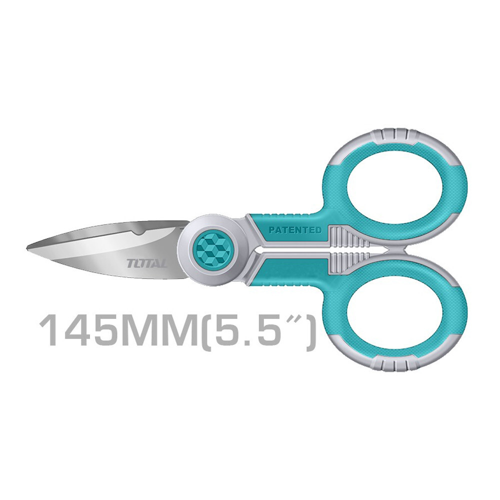 FORBICI ELETTRICISTA FORBICE SPELAFILO SPELACAVI ACCIAIO INOX 145mm TOTAL