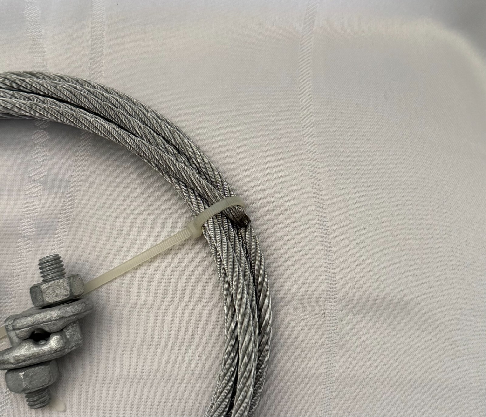 Lug-All 3/16"-1/4" Wire Rope Kit w/ Cable & Drum Anchor + Fist Grip Clamps