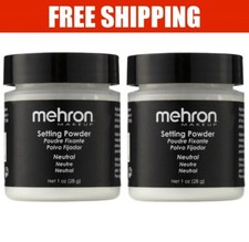 Mehron Makeup Setting Powder Neutral net 1 oz 28 g - 2 pack - Free Shipping