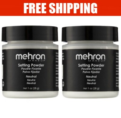 Mehron Makeup Setting Powder Neutral net 1 oz (28 g) - 2 pack - Free Shipping