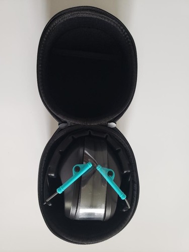 WALKER HEARING PROTECTION and HARD CASE / Black & Blue - Picture 3 of 4