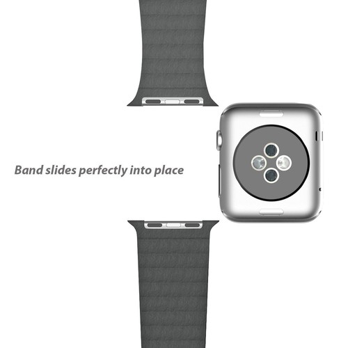 Magnetic Leather Loop Strap Apple Watch Band for iWatch Series 9 8 7 6 5 4 3 2 - Picture 18 of 36
