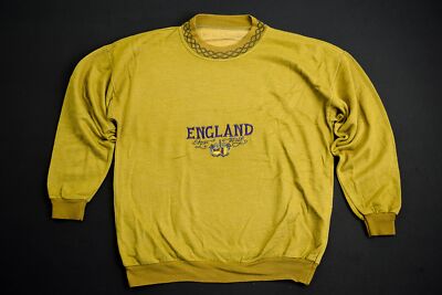 Vintage Pullover Sweater England Jumper Top Crewneck Edgar Wolf 80er 90er ca M-L