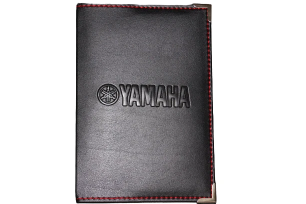 Etui Carte Grise Yamaha Simili Cuir Surpiqure Rouge Neuf