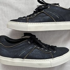 New $395 Alessandro Dell Acqua Leather Zipper Sneakers Men’s Size EU 40 US 7