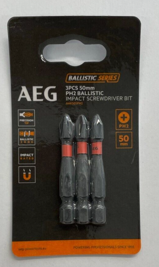 Serie set inserti lunghi 3 pezzi PH 2 50 mm IMPACT  AEG 4932479181