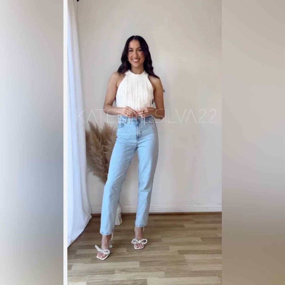 ZARA NEW WOMAN SS23 LIGHT-BLUE Z1975 MOM FIT HIGH-WAIST ZARA NEW WOMAN SS23 LIGHT-BLUE Z1975 MOM FIT HIGH-WAIST