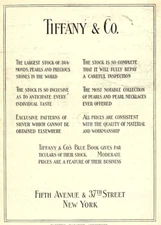 1912 TIFFANY & CO FIFTH AVE & 37th ST NEW YORK ADVERTISING PRINT AD Z2130
