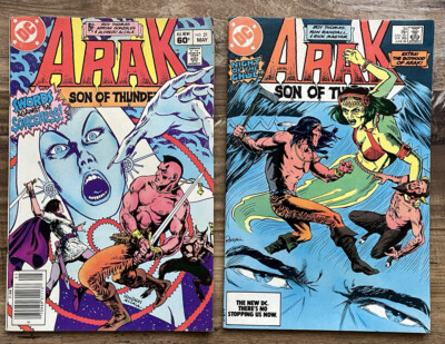 Rare DC Comic Arak   Son Of Thunder  Lot Of 2 1983-#21 And 1984-#34