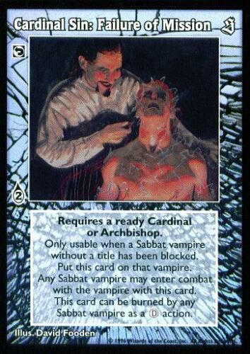Cardinal Sin: Failure of Mission - Reaction [BC2] Vampire The Eternal Struggle - Photo 1/4