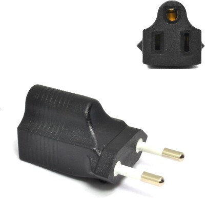 Ceptics Most of Europe CEE 7/16 Travel Adapter NEMA 5-15R - ETL Certified
