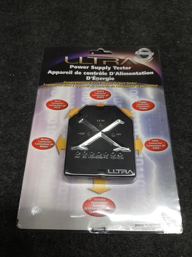 Ultra Power Supply Tester W/20-24 Pin ATX, 4/8 Pin Cpu, Sata PCI-E (OT011023-02)