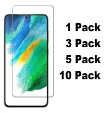 Tempered Glass Screen for Samsung Galaxy S21 FE Clear Bubble Free Anti Scratch 