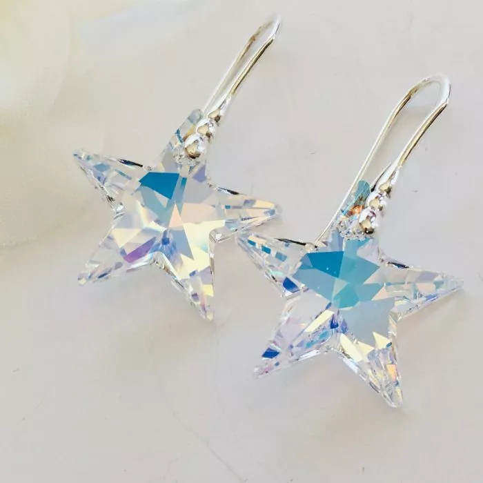 Sterling silver swarovski crystal earrings sale