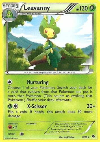 POKEMON CARD LEAVANNY 7/98 NO 542 NURTURING POKEMON TCG CCG