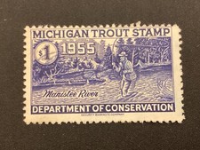 ICOLLECTZONE US Michigan 1954 Fine used bright color
