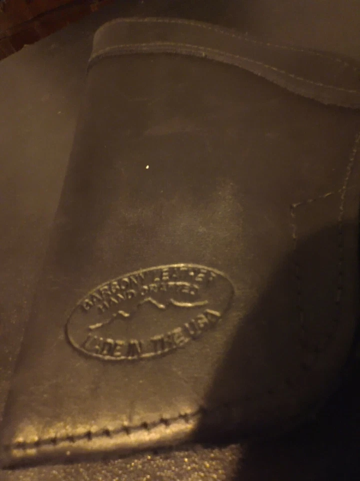 Barsony Black Leather IWB Gun Holster for Ruger Star Full Size 9mm 40 45 - Image 2 of 4