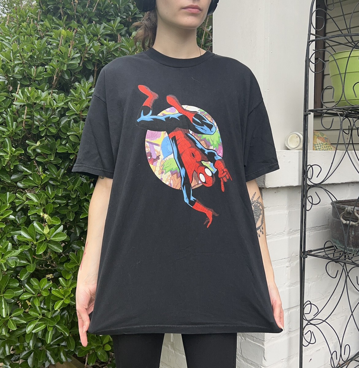 Vtg 2000's Spider-man T-Shirt Marvel Comics Sz Large Y2K Hanes