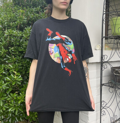 Vtg 2000's Spider-man T-Shirt Marvel Comics Sz Large Y2K Hanes