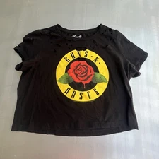 Guns N Roses 80'S Rock n Roll T Shirt Distressed Slash Hard rock Ripped