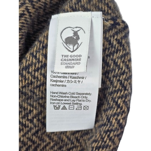 J. Crew 100% Cashmere Herringbone Crewneck Sweater Beige M / L - Picture 11 of 13