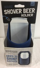 Sudski Silicone Shower Beer Can Soda Holder Navy Blue Grips Smooth Walls
