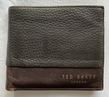 Ted Baker Brown Leather Wallet 11 x 9cm
