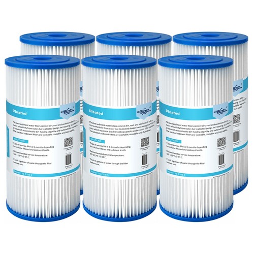 Filtro acqua sedimenti pieghettati lavabile 10""x4,5"" 5/20/50 micron adatto per grande blu - Foto 12 di 14