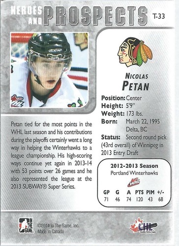 2013-14 In the Game ITG Heroes & Prospects 10th Anniversary "You Pick from list" - Picture 68 of 92