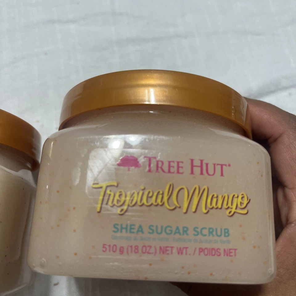 3 X Tree Hut  Shea Sugar Scrub 18 OZ Ea (Coco Colada, Raspberry, Tropical Mango) - Image 4 of 4