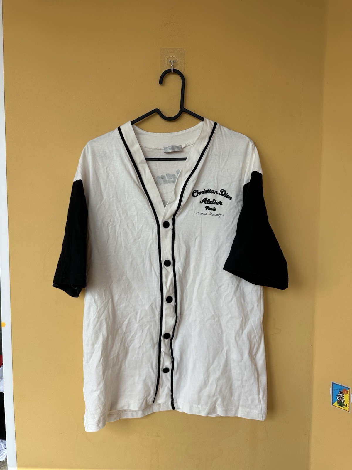 Christian Dior Atelier T-Shirt White Paris Logo baseball shirt size L Men