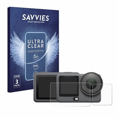 SAVVIES 6x Schutzfolie für DJI Osmo Action 6 Displayschutz klar