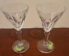 Vintage Waterford Crystal Sheila Claret Wine Glasses 4” Set of 2 Ireland 1990s