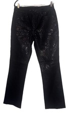 DG2 by Diane Gilman Sequins Black Jeans Pants Size 12, Straight Leg, Party, Glam