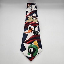 Vintage Looney Tunes Stars Mens Tie Marvin The Martian 57"