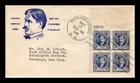 DR JIM STAMPS US COVER EDWARD A MACDOWELL FAMOUS AMERICANS FDC PLATE BLOCK