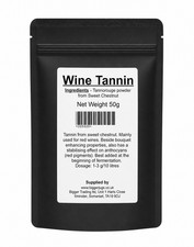 Wine Tannin Tannorouge Powder 50g Pouch Preserves Homebrew Red Wine Adds Zest