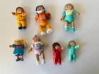 7 Cabbage Patch Kids pvc mini doll figurines vintage CPK 1984