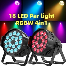 2PCS 18LED PAR Light RGBW Stage Lighting DMX512 DJ Disco Party Club Show Church