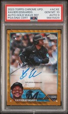 2023 TOPPS CHROME UPDATE AUTO #ACXE XAVIER EDWARDS 23/50 PSA 10 AUTO 9