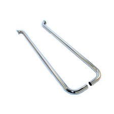 Patriot Exhaust H1283 Low-line 2x80 Lake Pipe Single Style Chrome