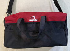 Husky Tool Bag Duffle Bag Red Black 18" x 10" x 10" w/ Shoulder Strap