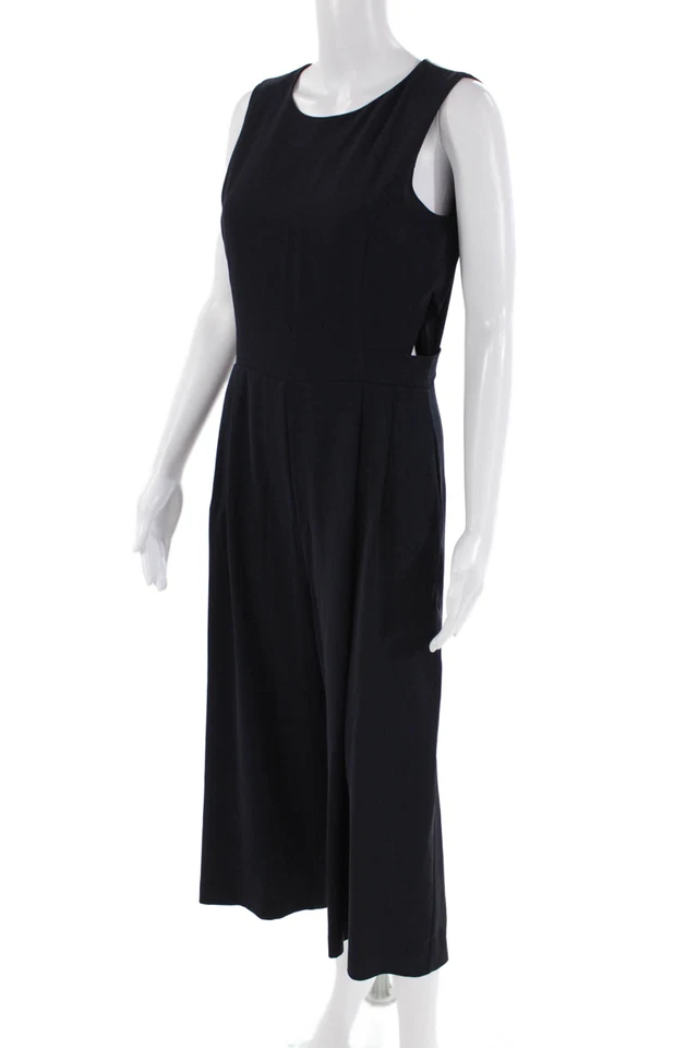 Mono Parker para mujer cuello redondo recortado sin mangas pierna ancha plateado talla mediana Foto 2 de 4