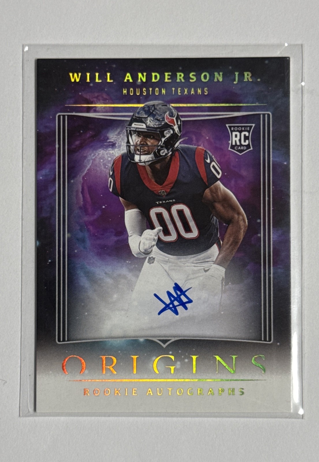 Will Anderson Panini Origins Rookie Autographs #RAWAJ Base
