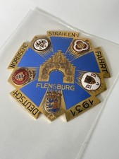 1931 Auto Messing Plakette FLENSBURG ADAC AvD-KGL Dansk Dänischer Automobilclub