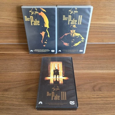 3x DER PATE TRILOGIE VHS Video Kassette Tape Konvolut Set Sammlung Rarität Rare - Bild 1 von 4