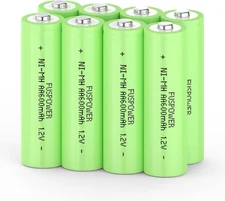 8pcs Ni-MH Rechargeable Battery 1.2v 600mAh AA Batteries for Garden Solar Light